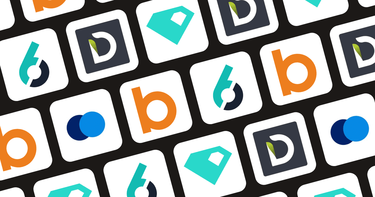 Grid of account intelligence tools logos including Salesmotion and Demandbase