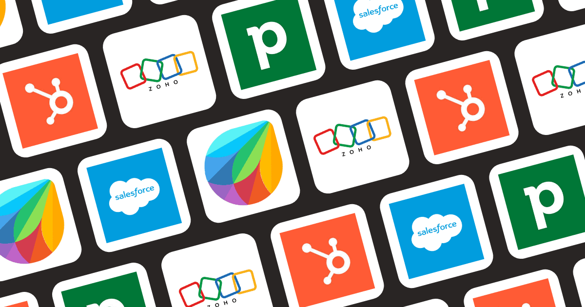 Logos of top cloud-based CRM tools