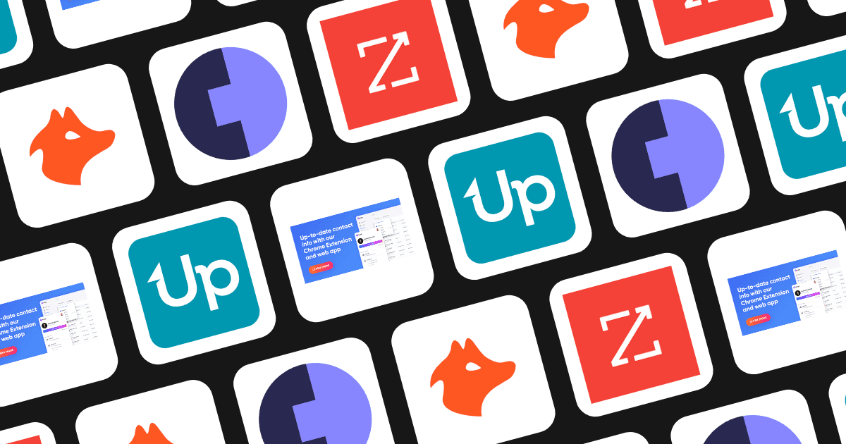 Assorted icons of lead generation tools for finding manager contact emails